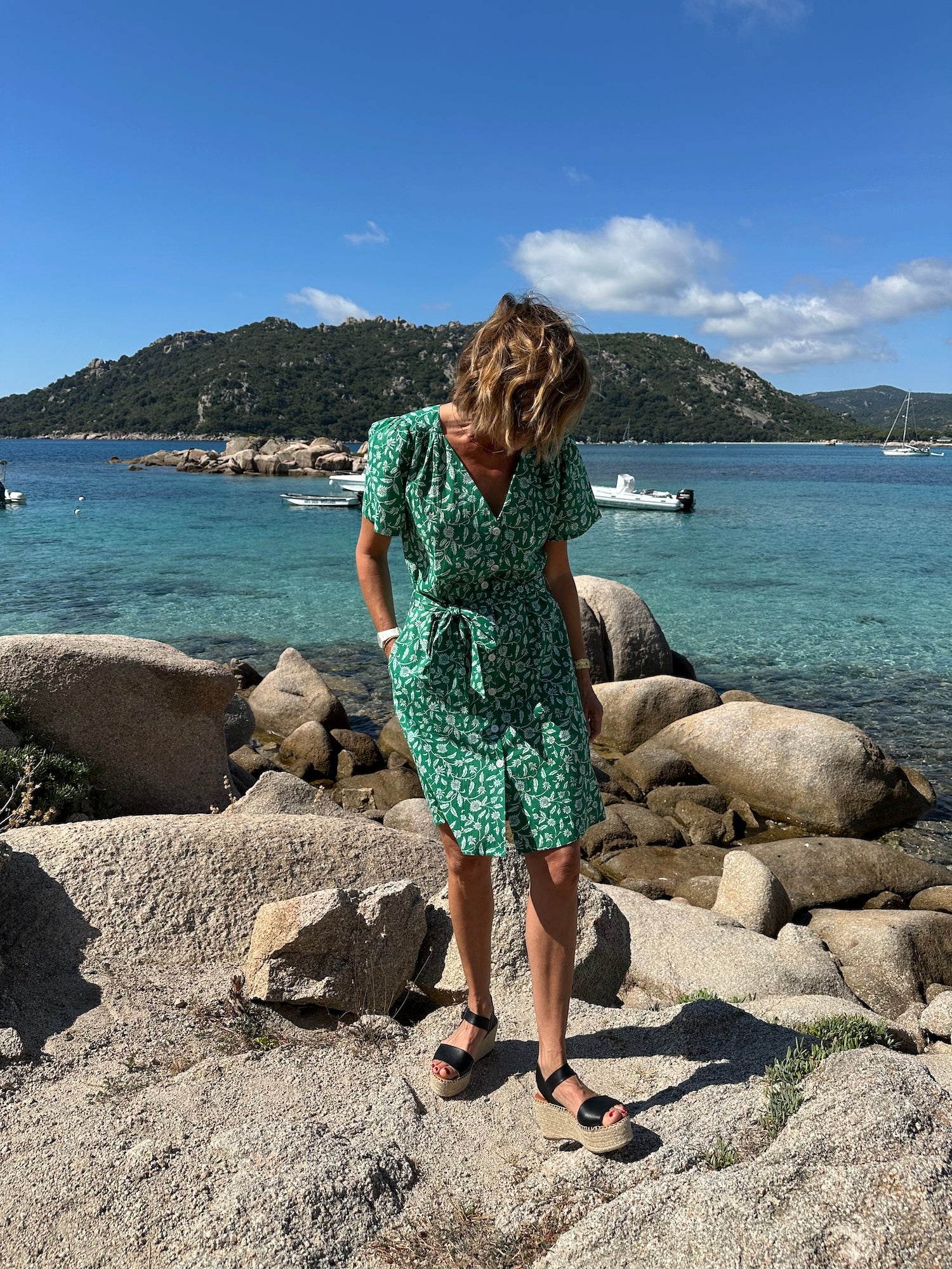 Robe CELIA vert (disponible taille 0, 2 et 3)