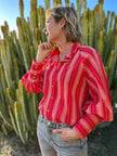 Blouse Constance rayures rouges