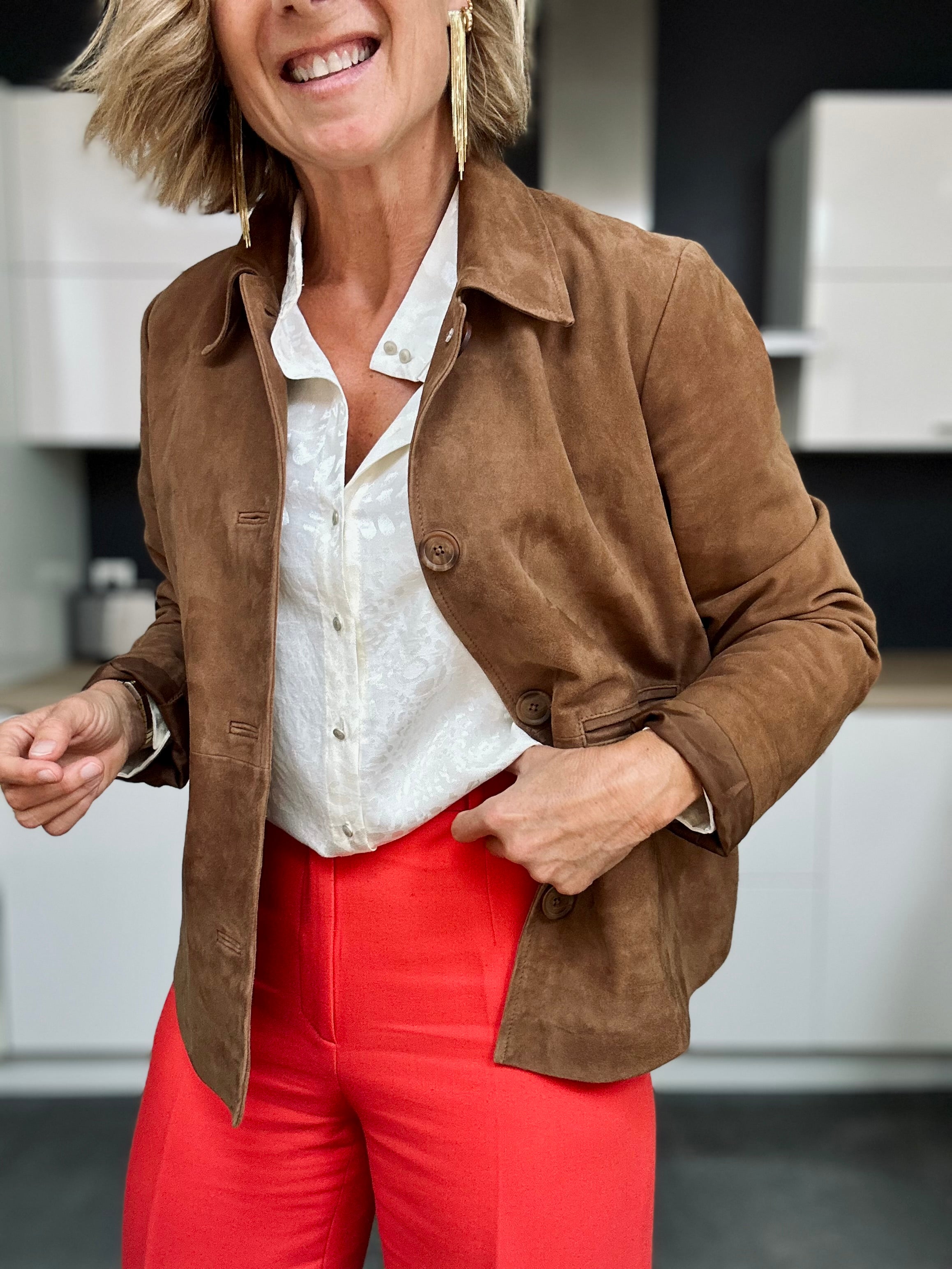 Blouse Constance jacquard écru