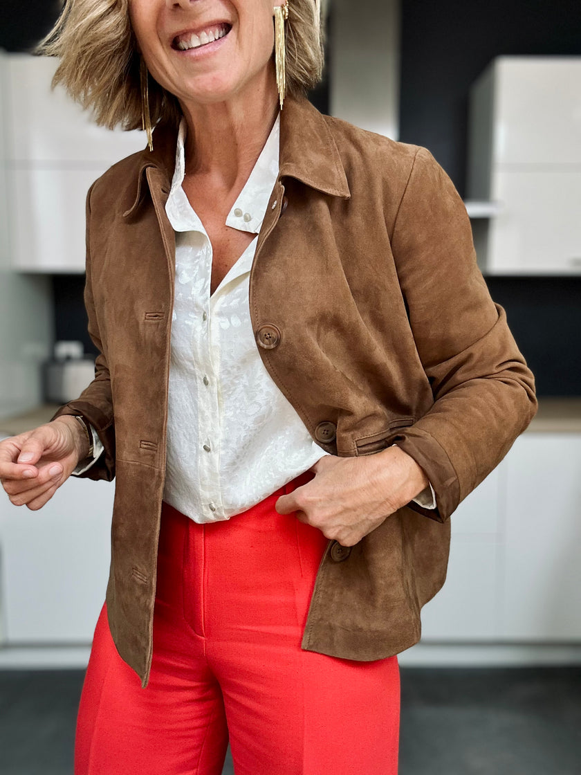 Blouse Constance jacquard écru