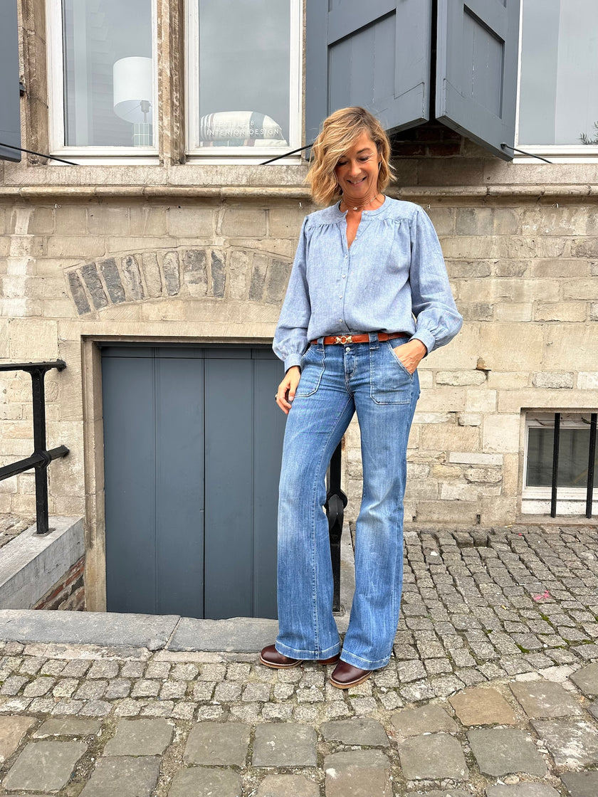 Blouse Ambrine bleu ciel (épuisée)