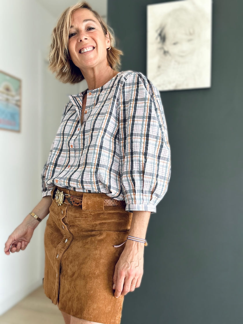 Blouse ELEN carreaux (disponible taille 3)