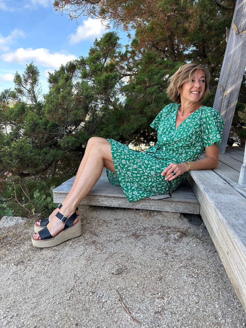 Robe CELIA vert (disponible taille 0, 2 et 3)