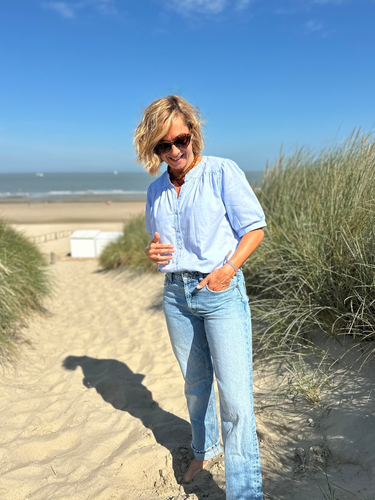 Blouse Ambrine bleu ciel (épuisée)