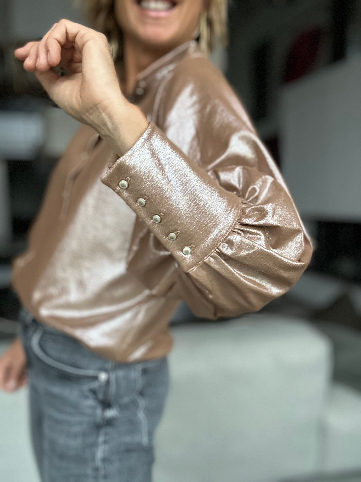 Blouse Constance dorée (disponible taille 0)