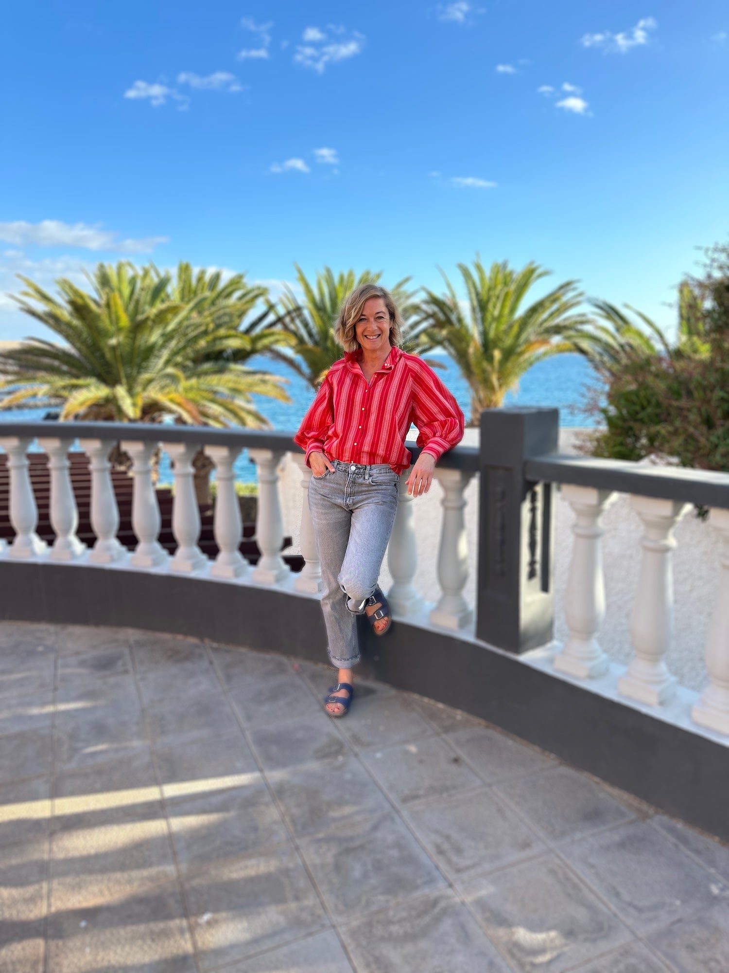 Blouse Constance rayures rouges