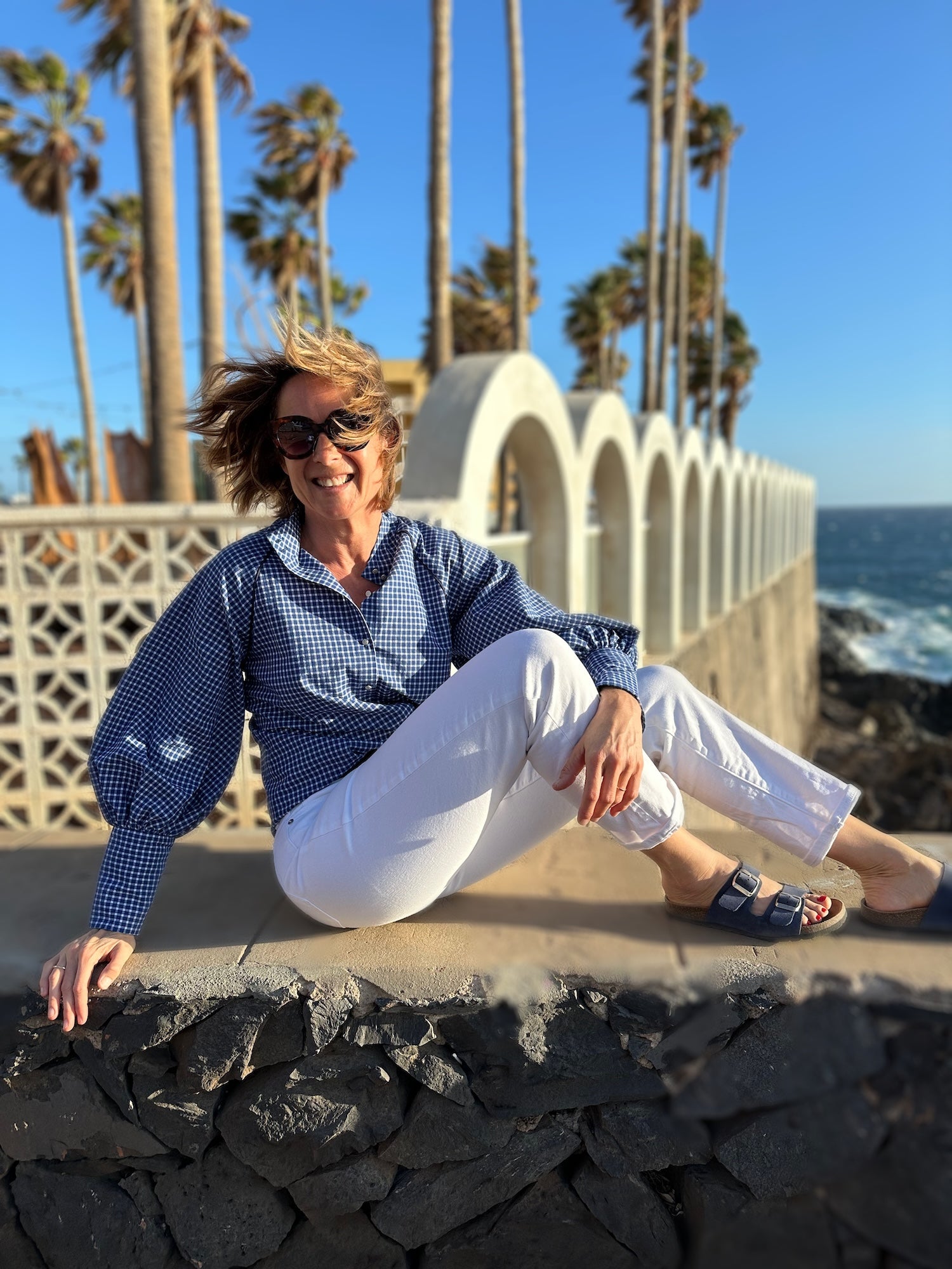 Blouse Constance carreaux bleus (épuisée)