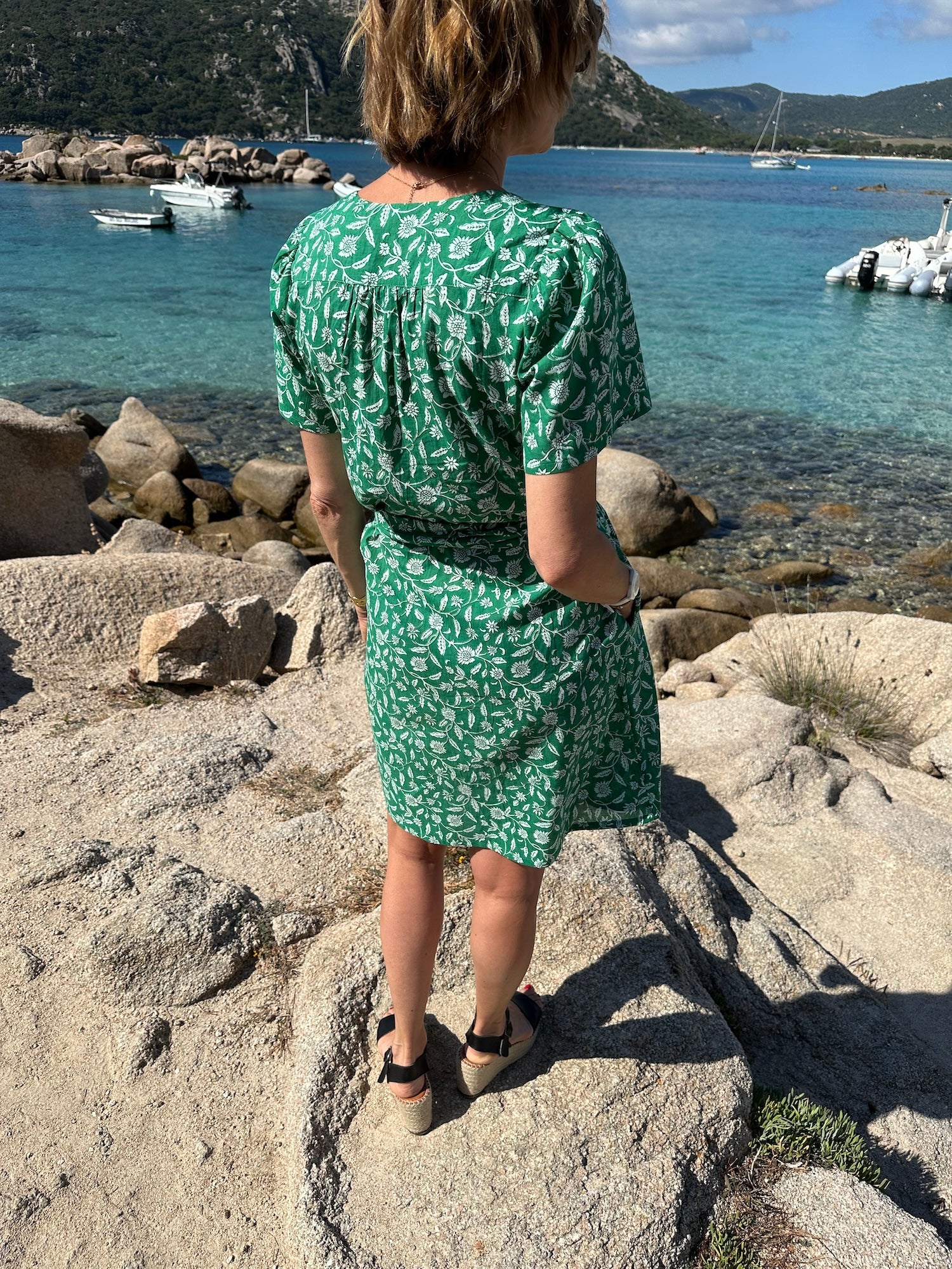 Robe CELIA vert (disponible taille 0, 2 et 3)