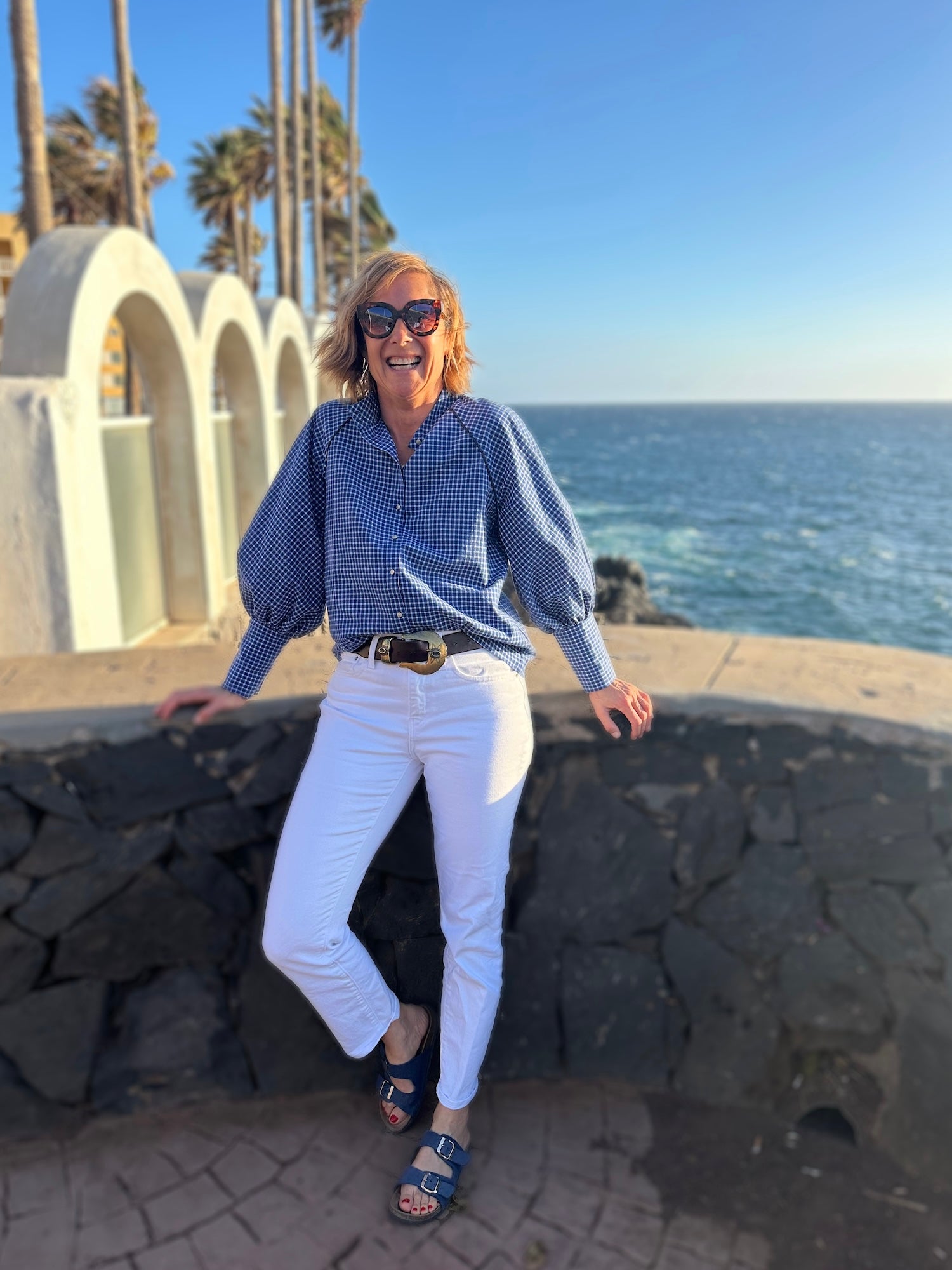 Blouse Constance carreaux bleus (épuisée)