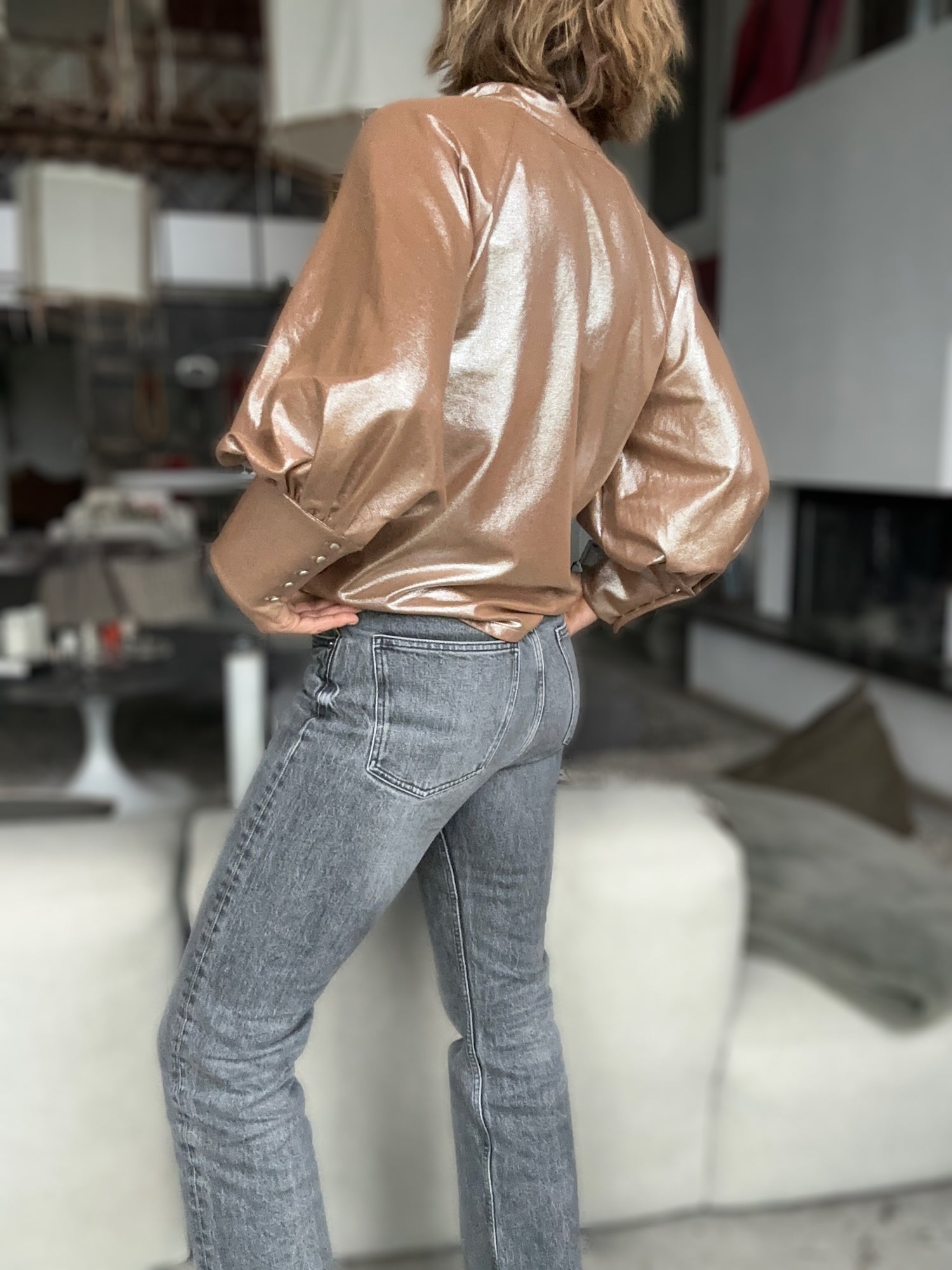 Blouse Constance dorée (disponible taille 0)