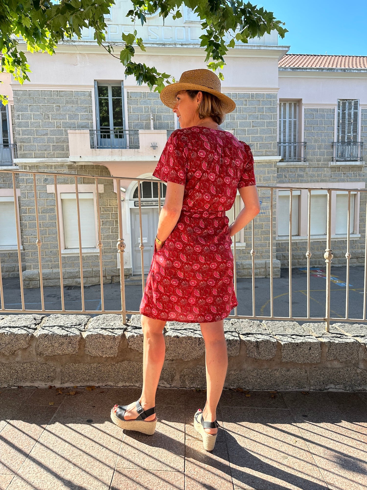 Robe CELIA rouge-rose (disponible taille 3)