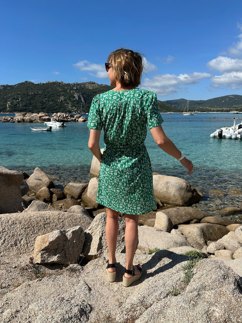 Robe CELIA vert (disponible taille 0, 2 et 3)