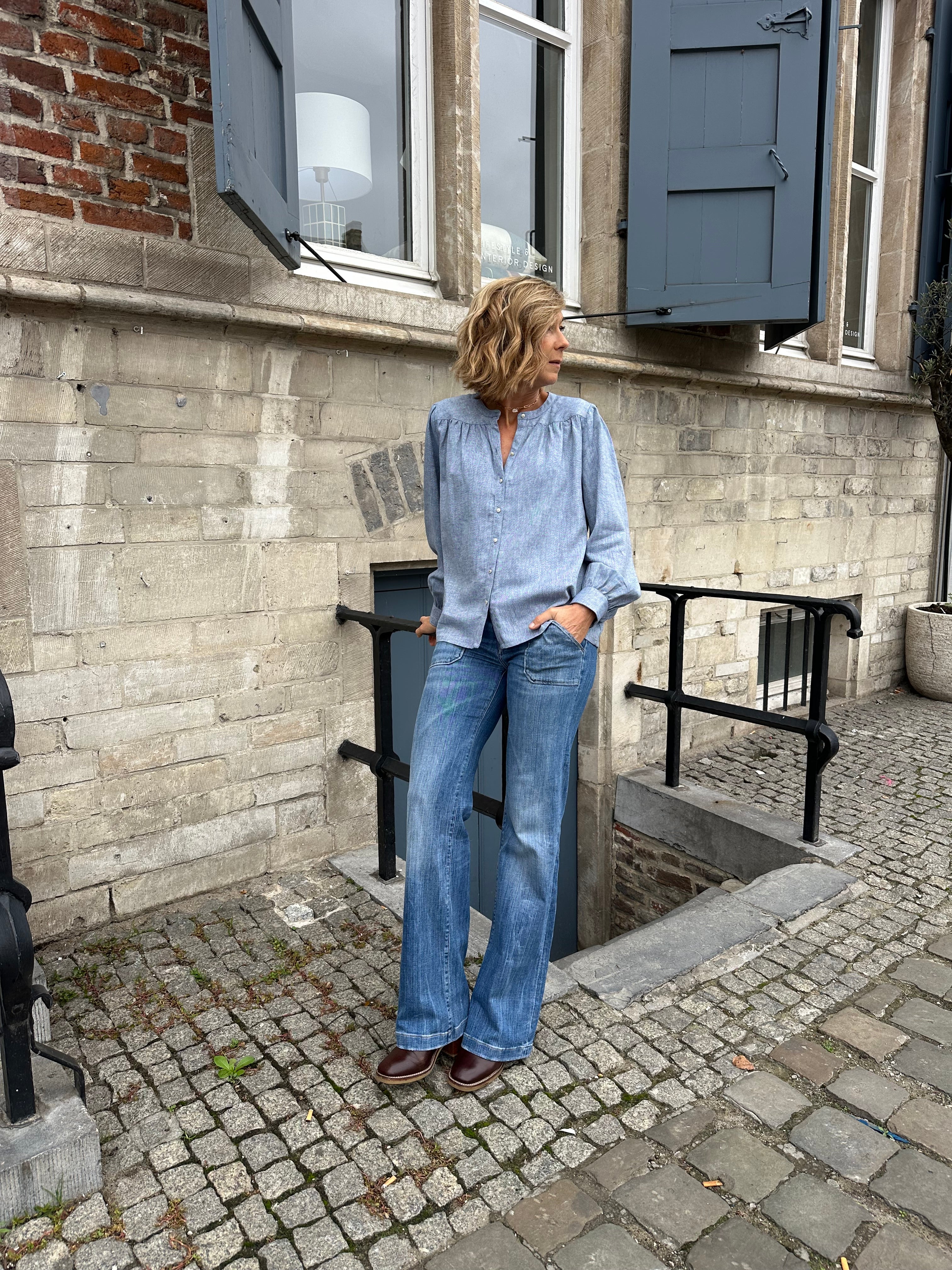 Blouse Ambrine bleu ciel (épuisée)