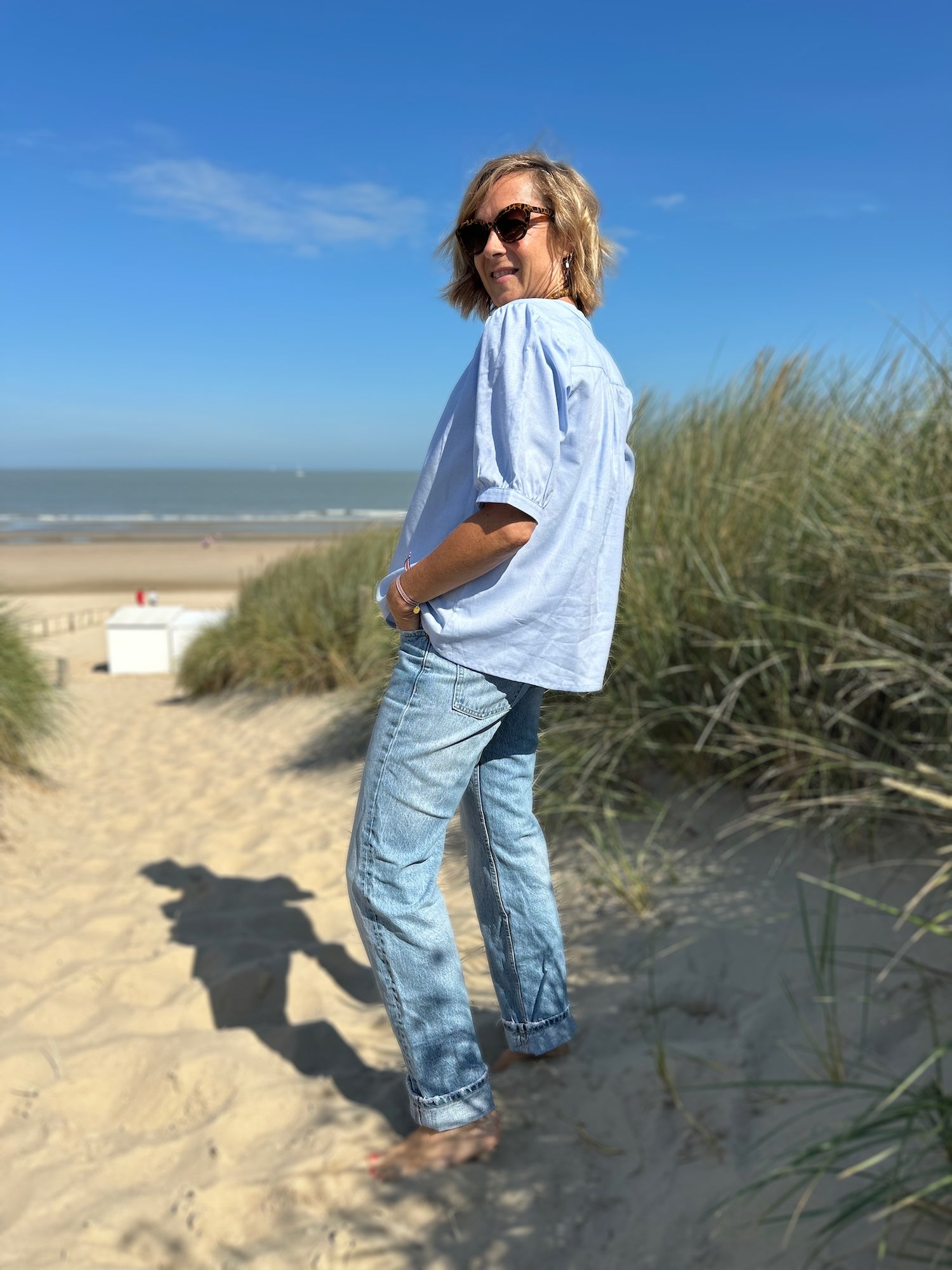 Blouse Ambrine bleu ciel (épuisée)