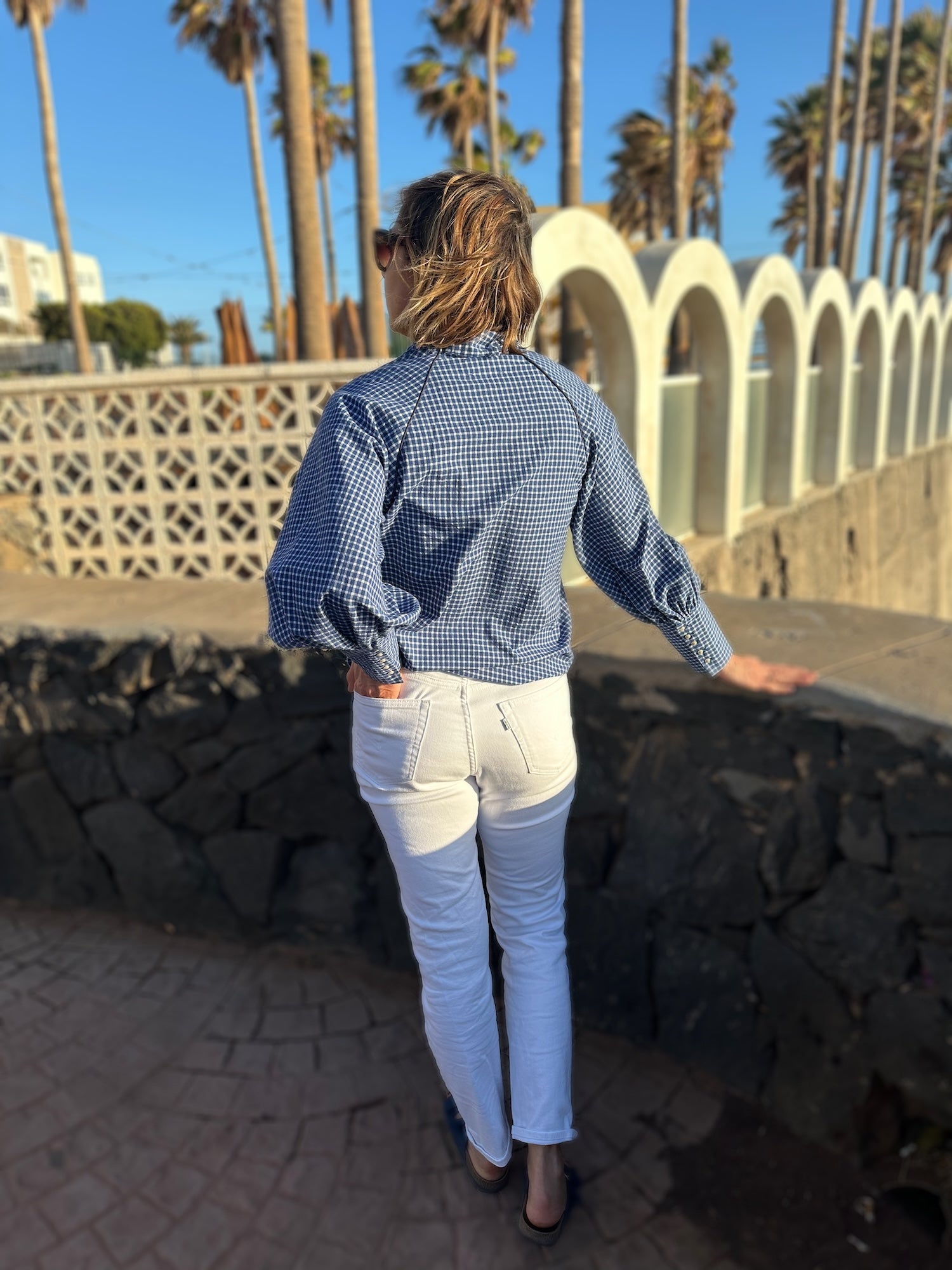 Blouse Constance carreaux bleus (épuisée)