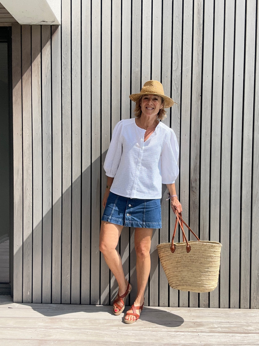 Blouse ELEN broderie anglaise blanche