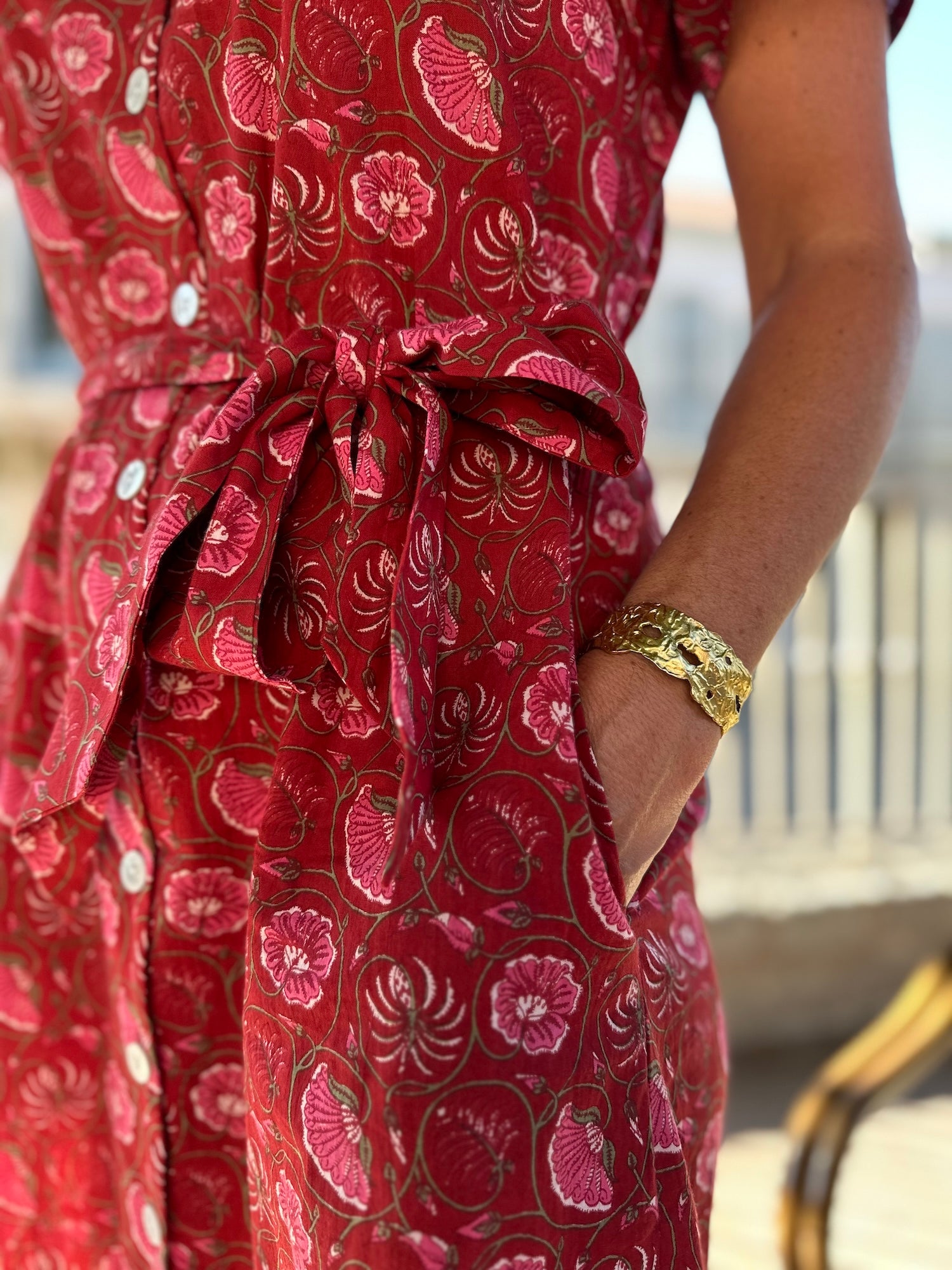 Robe CELIA rouge-rose (disponible taille 3)