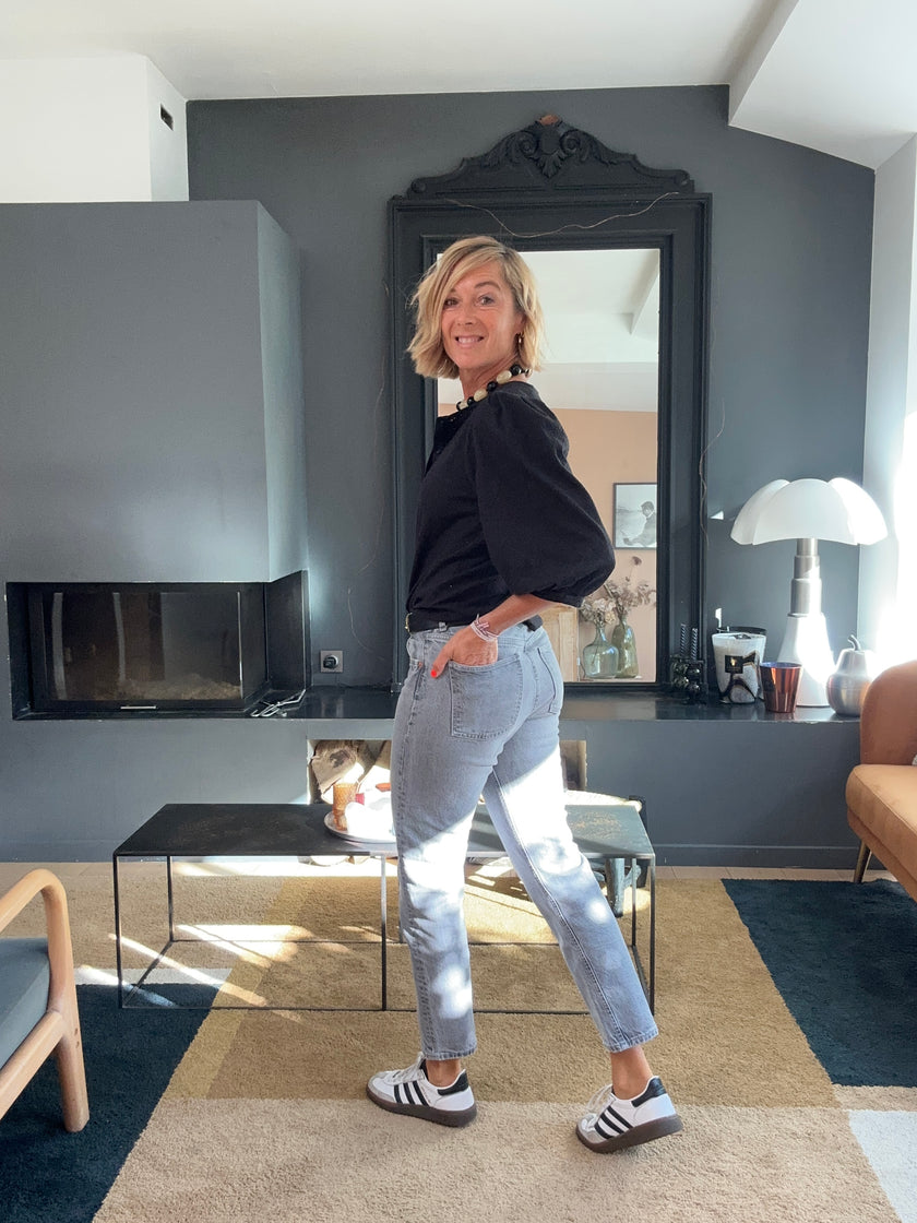 Blouse ELEN broderie anglaise noire (épuisée)