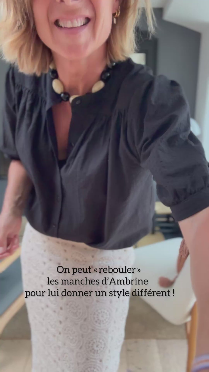 Blouse Ambrine noire (épuisée)
