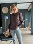 Blouse Lior velours chocolat