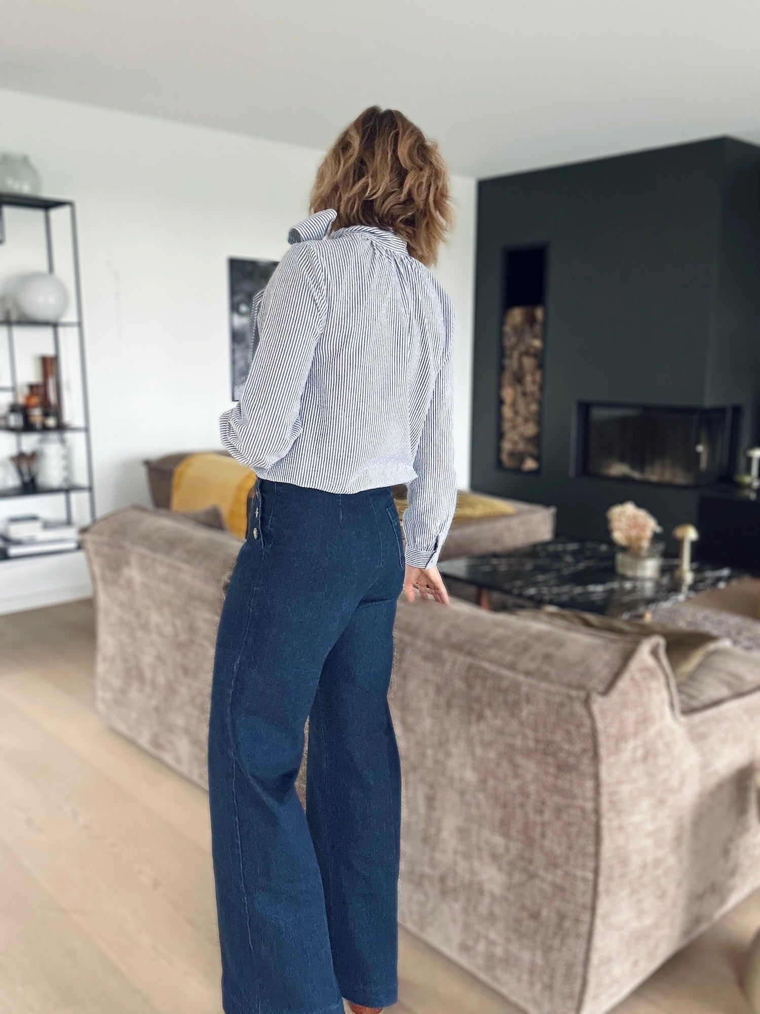 Blouse Augustine rayures marine