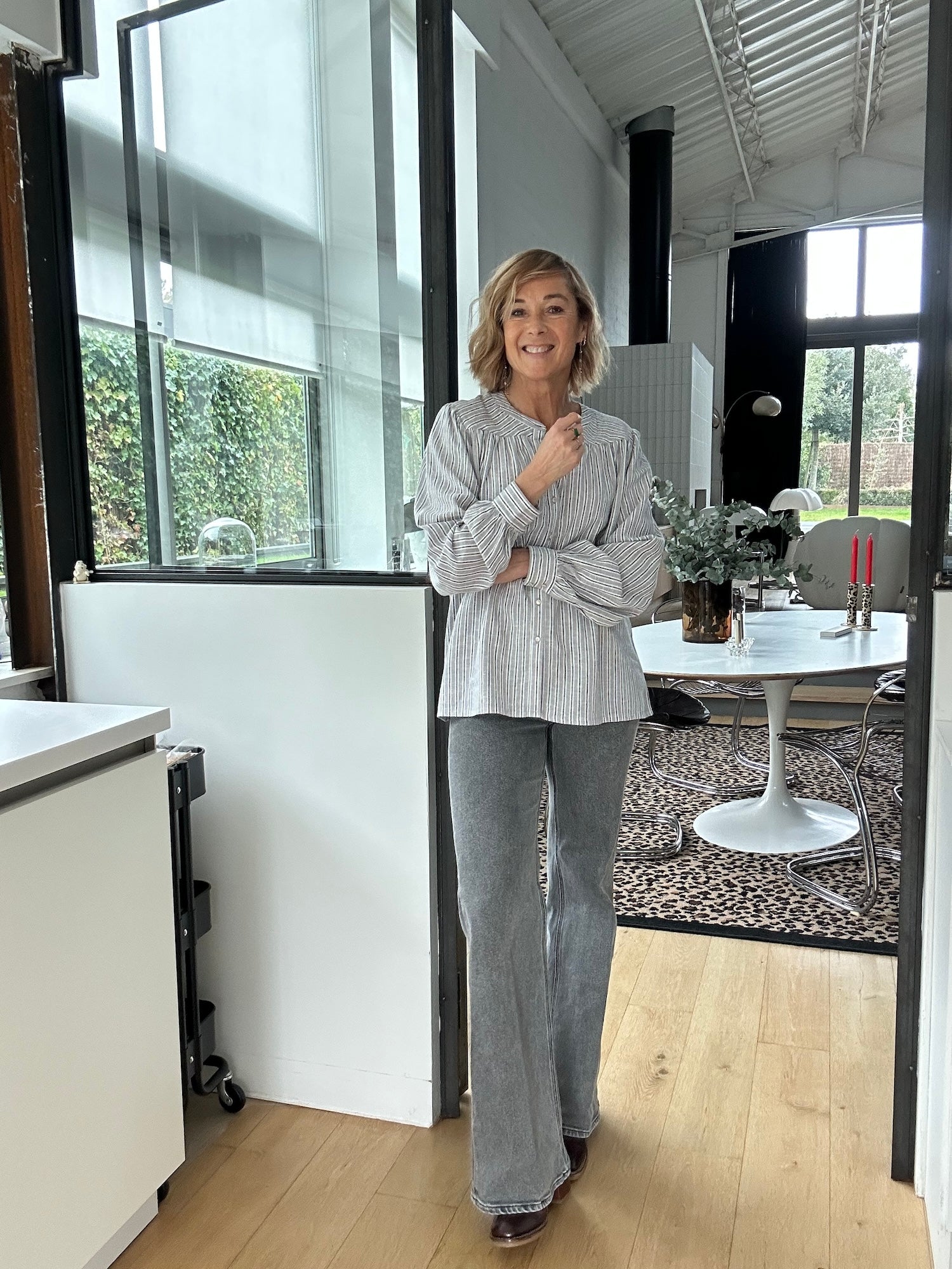 Blouse Ambrine rayures grises