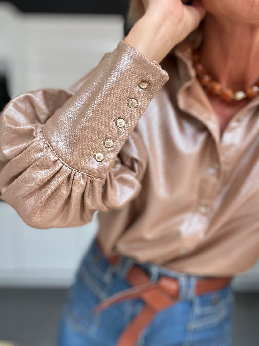 Blouse Constance dorée (disponible taille 0)