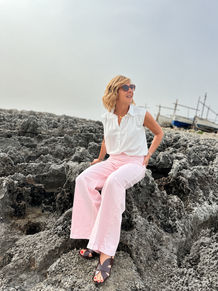 Blouse Soline blanc cassé (disponible taille 3 et 4)