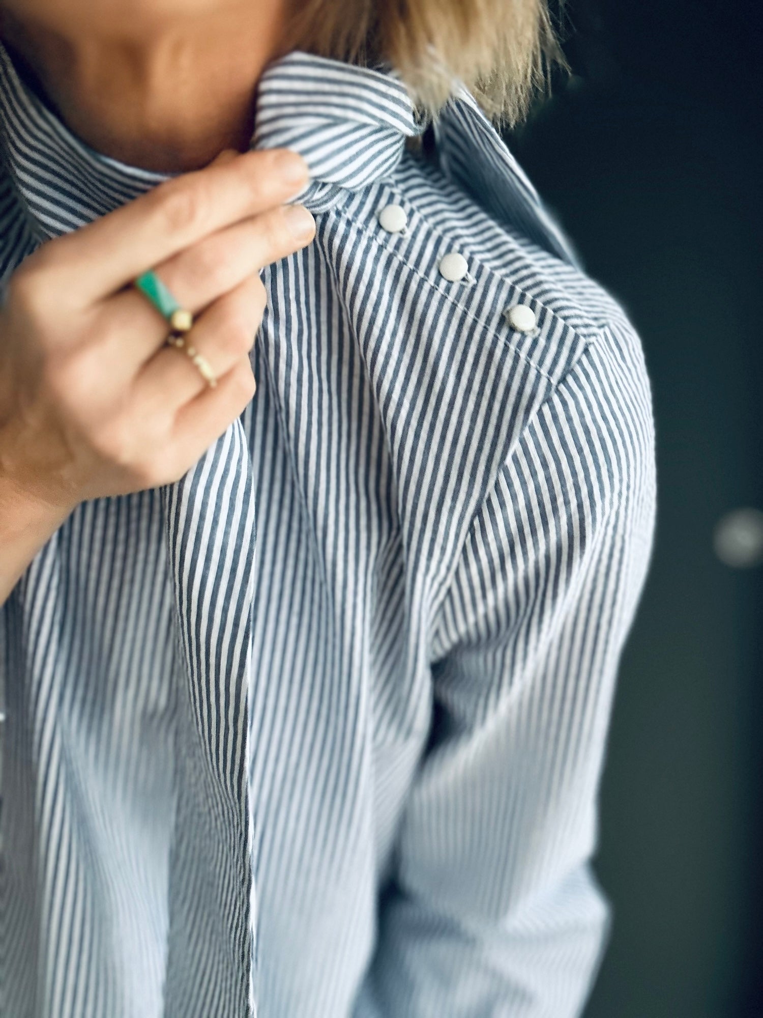 Blouse Augustine rayures marine