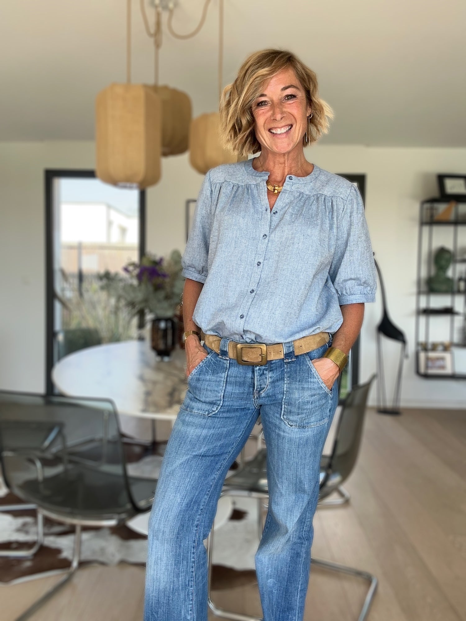 Blouse Ambrine bleu ciel (épuisée)
