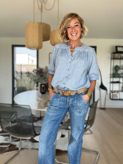 Blouse Ambrine bleu ciel (épuisée)