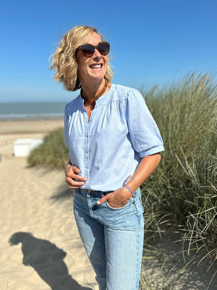 Blouse Ambrine bleu ciel (disponible taille 3 et 4)