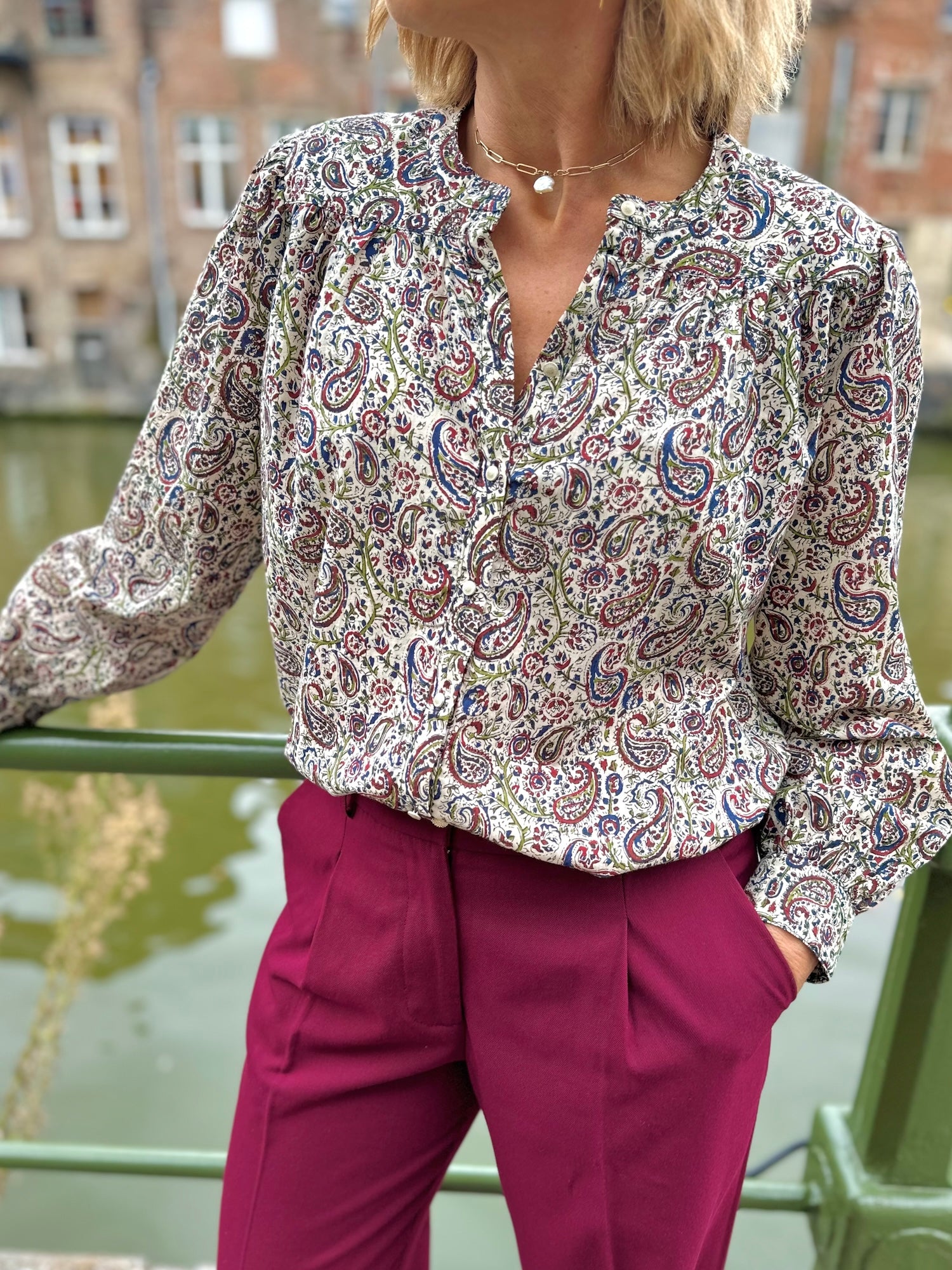 Blouse Ambrine imprimé cachemire