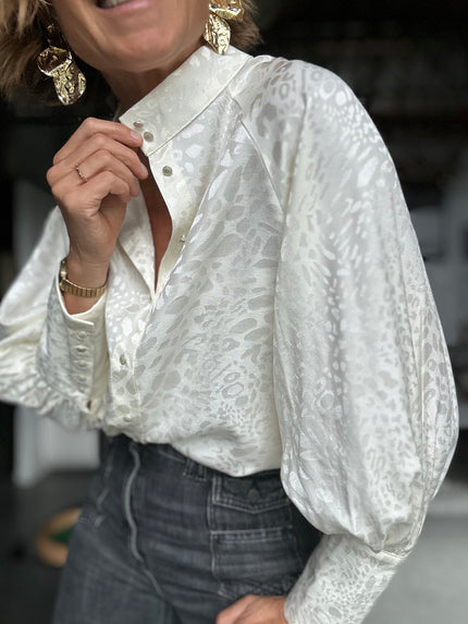 Blouse Constance jacquard écru