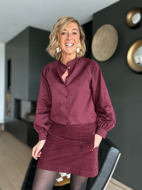 Blouse HORTENSE bordeaux
