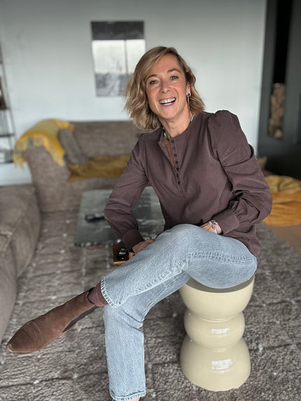 Blouse Lior velours chocolat (épuisée)