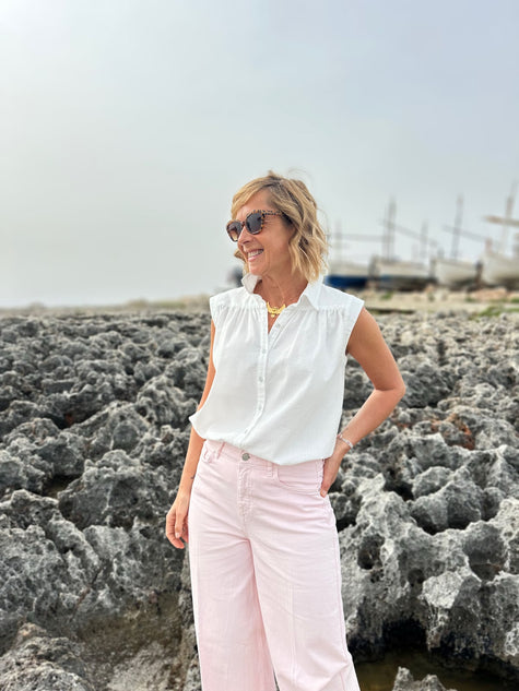 Blouse Soline blanc cassé