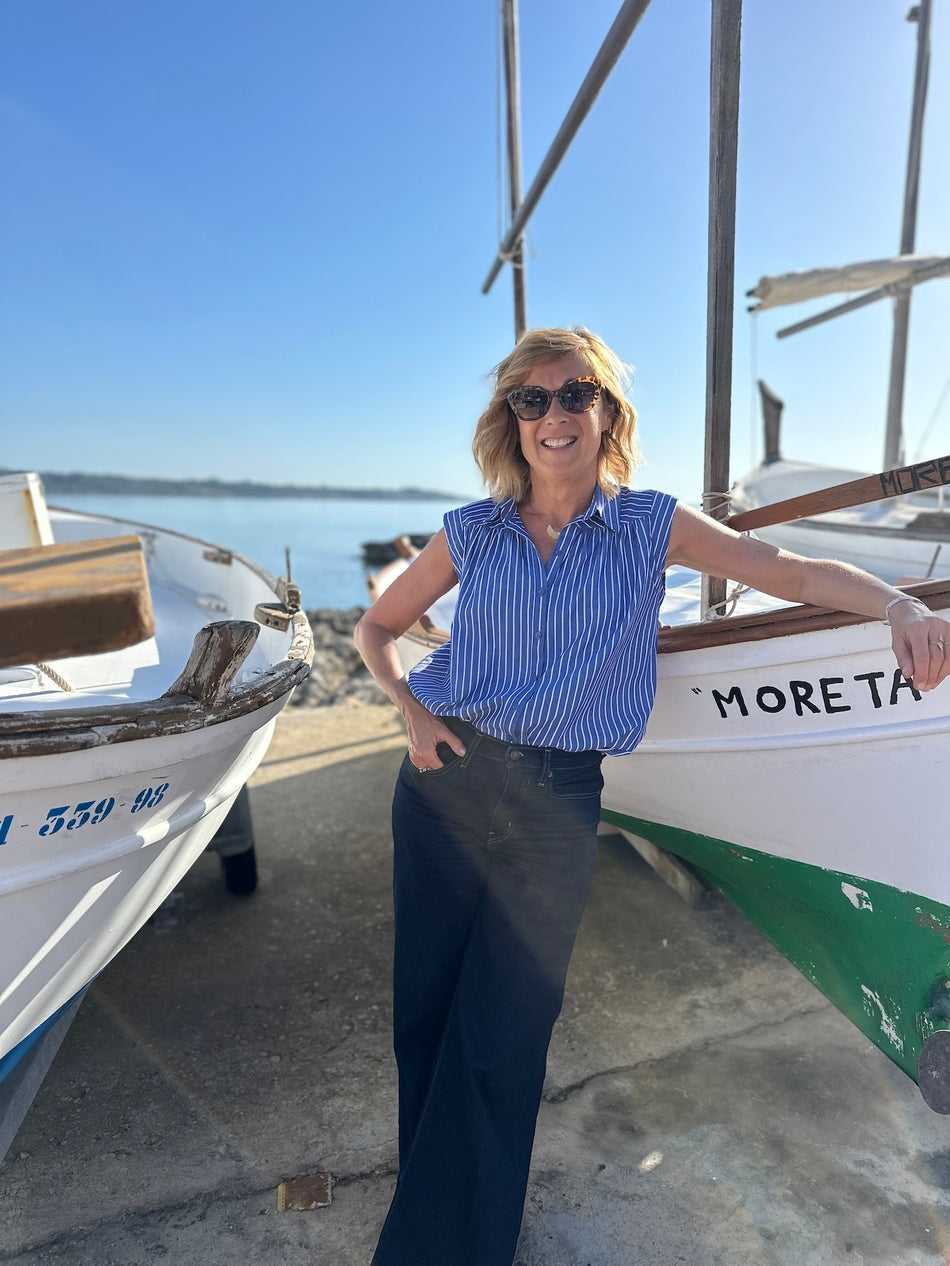 Blouse Soline rayures bleues