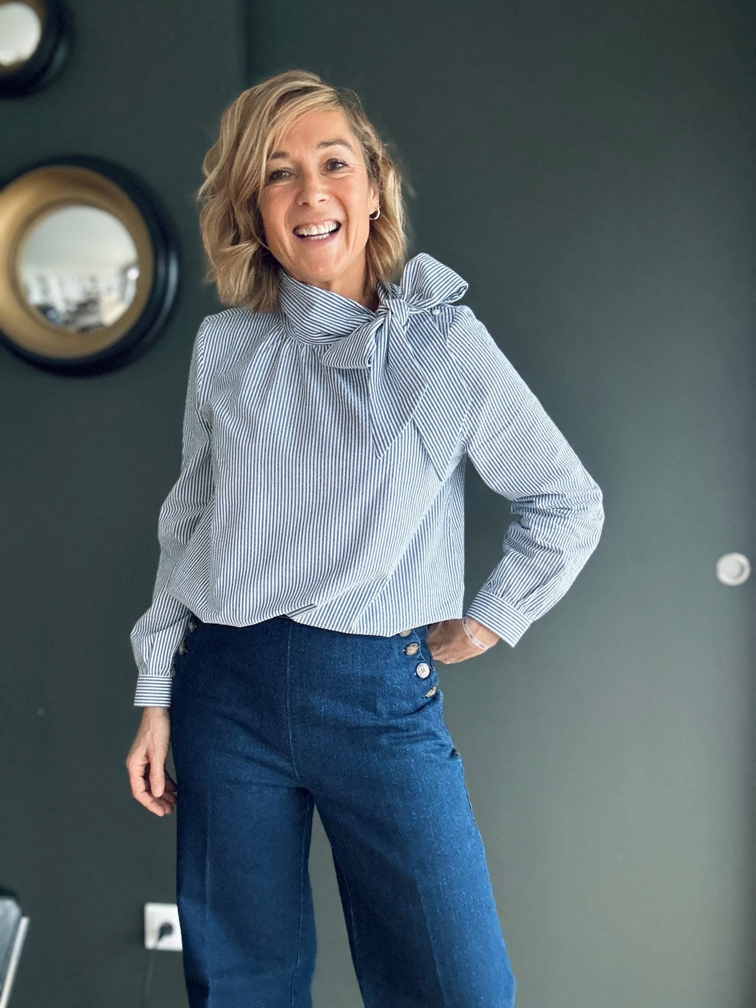 Blouse Augustine rayures marine