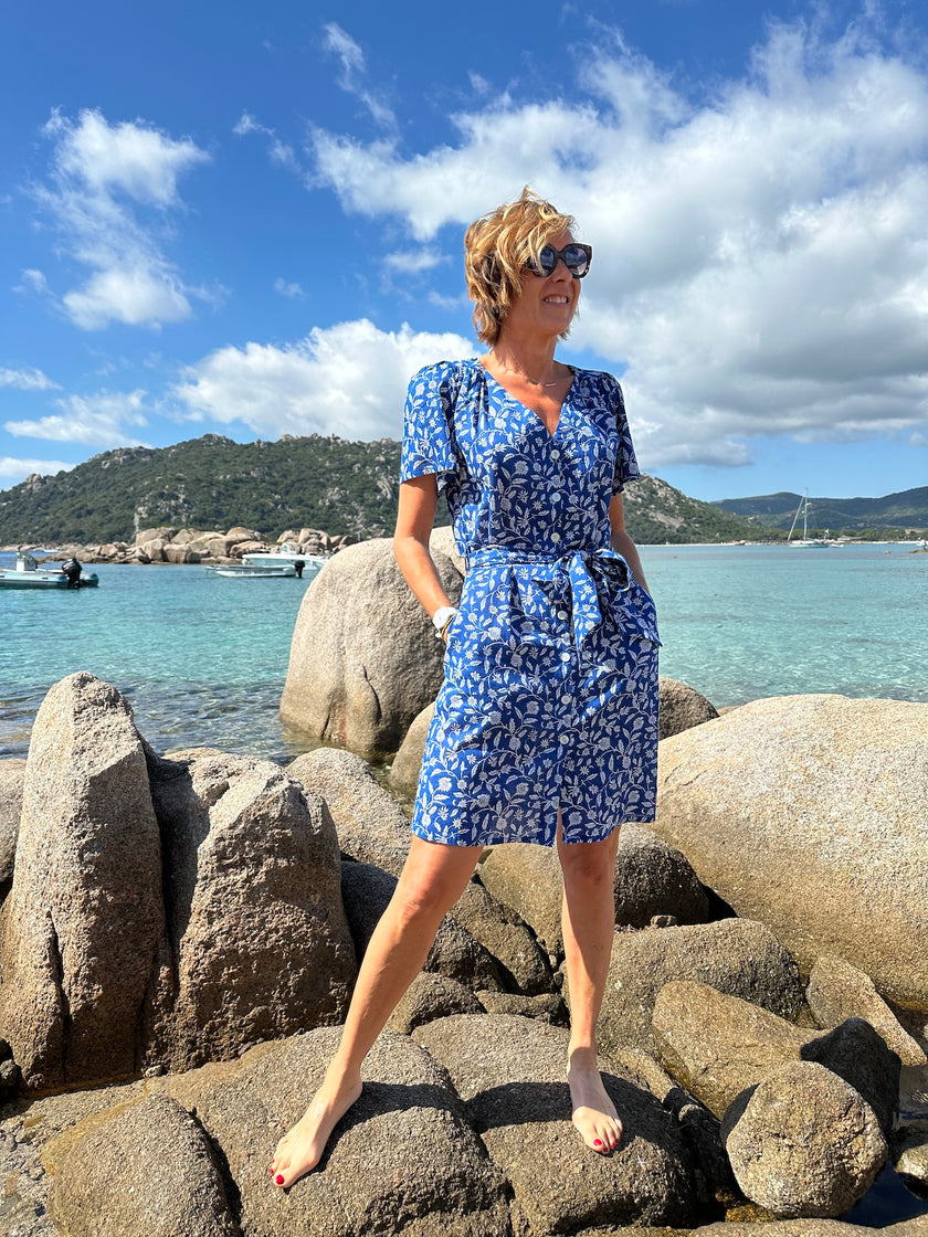 Robe CELIA bleu (disponible taille 0 et 3)