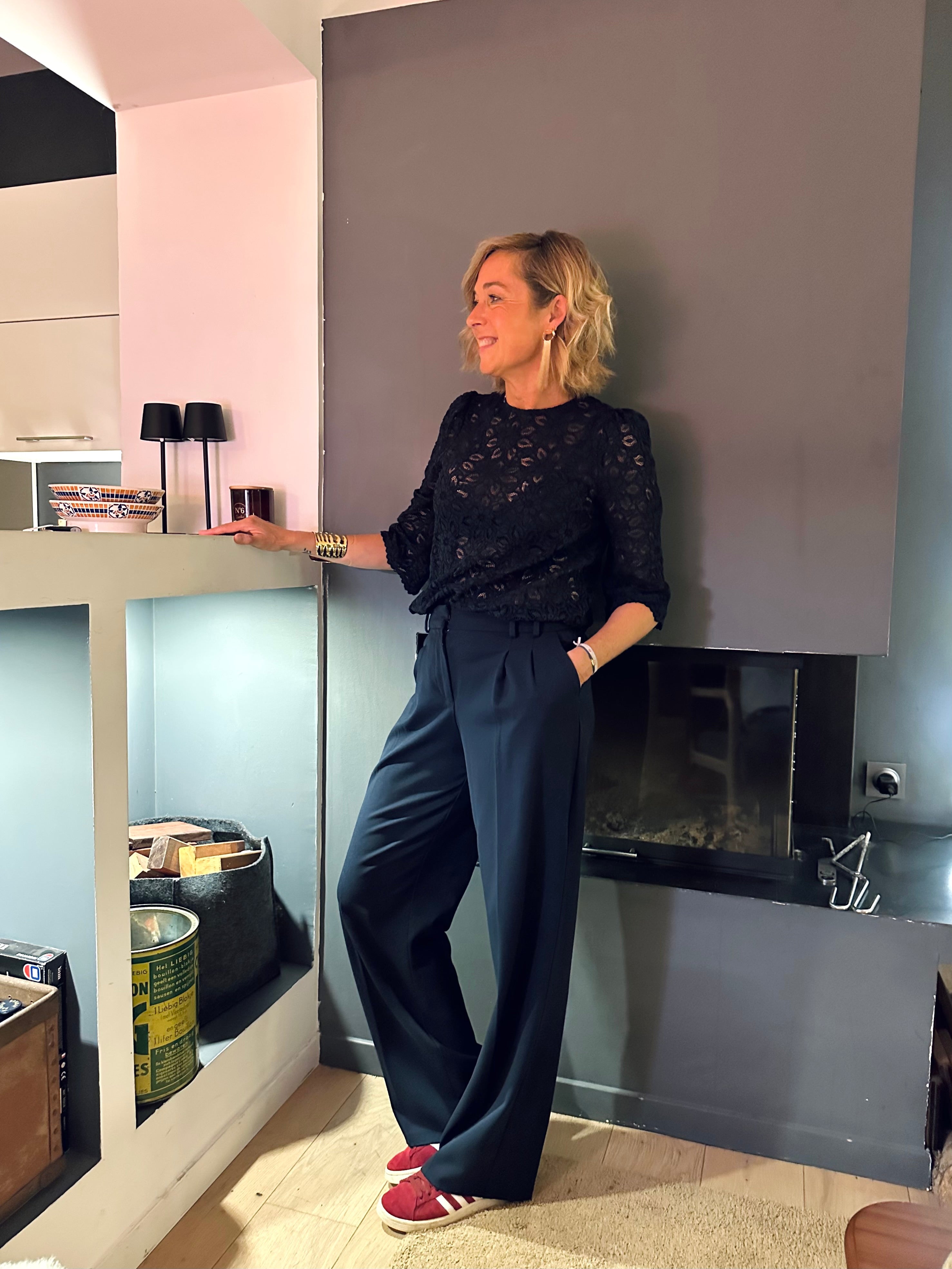 Blouse Ornella marine (disponible taille 0, 2 et 3)