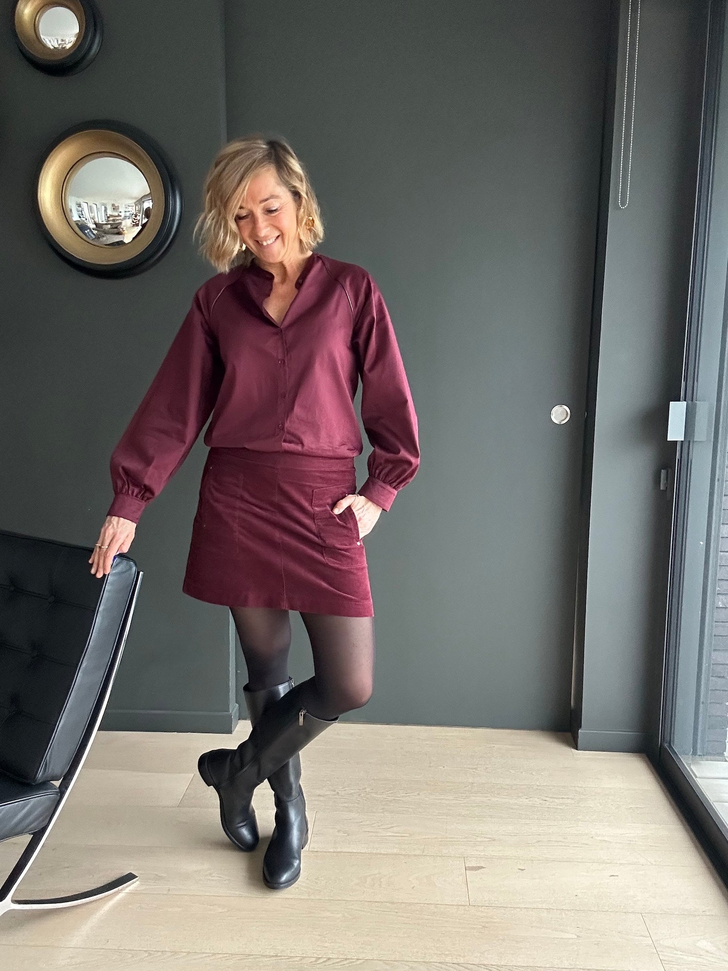 Blouse HORTENSE bordeaux