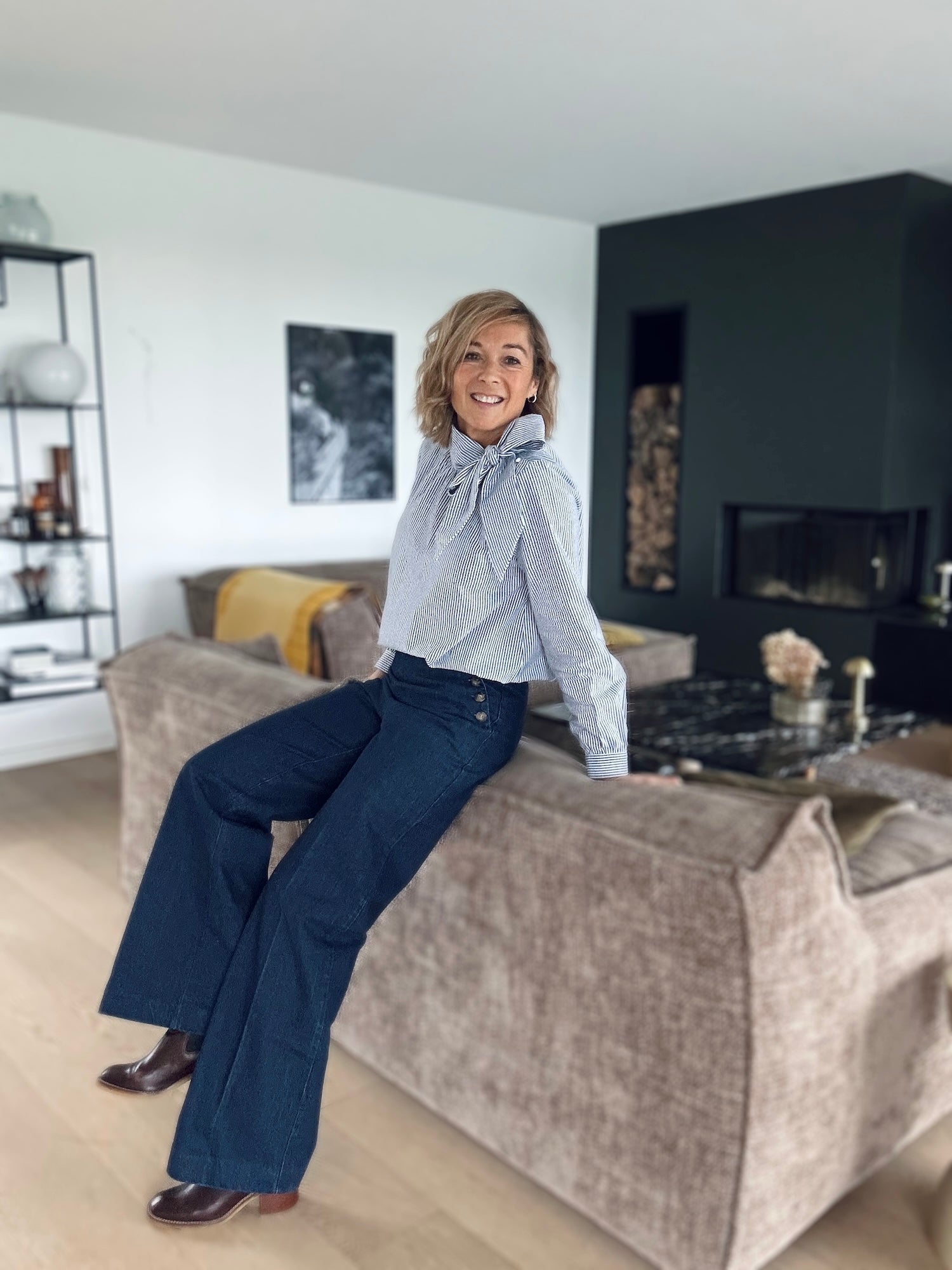 Blouse Augustine rayures marine