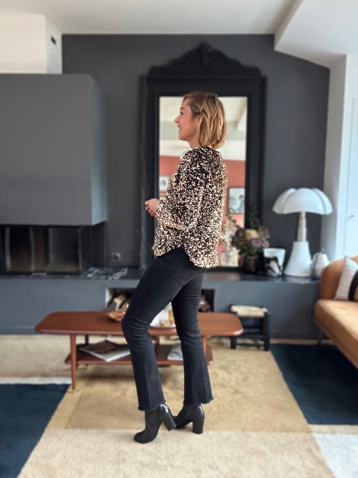 Sweat Sam paillettes doré (épuisé)