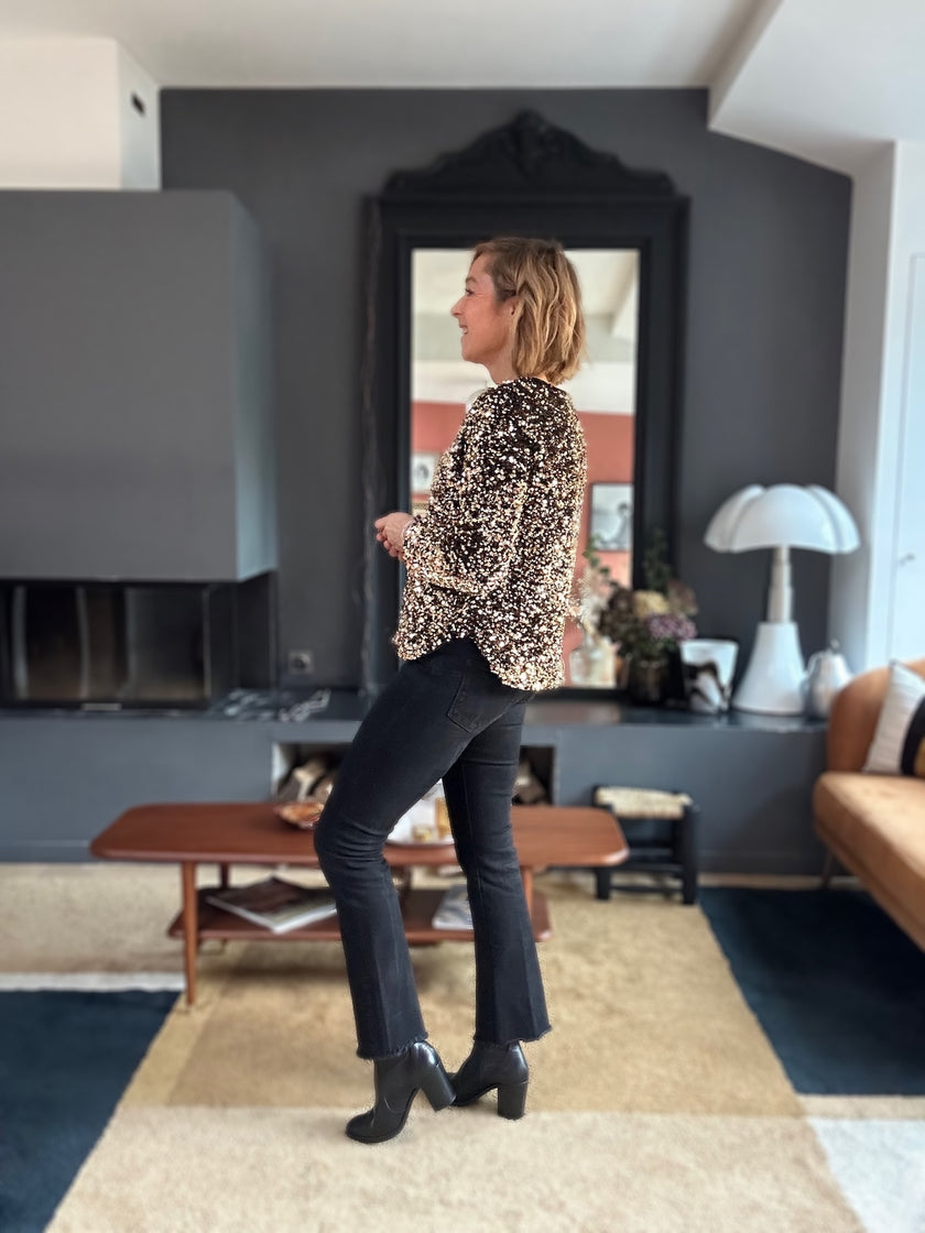 Sweat Sam paillettes doré (épuisé)