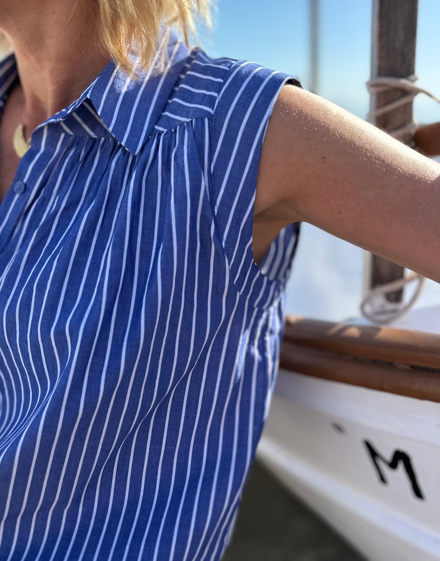 Blouse Soline rayures bleues (épuisée)