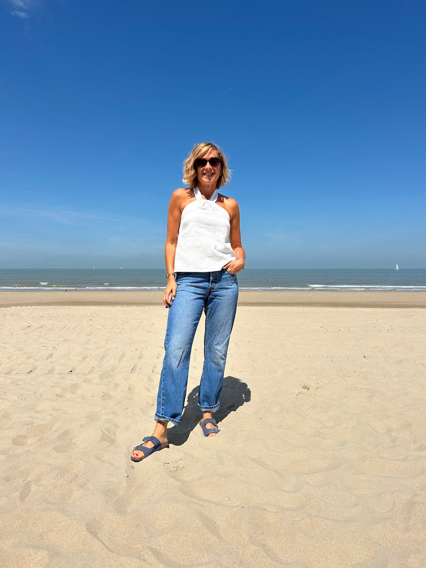 Top dos nu ROMY blanc cassé