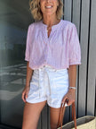 Blouse Ambrine rayures roses (disponible taille 2)