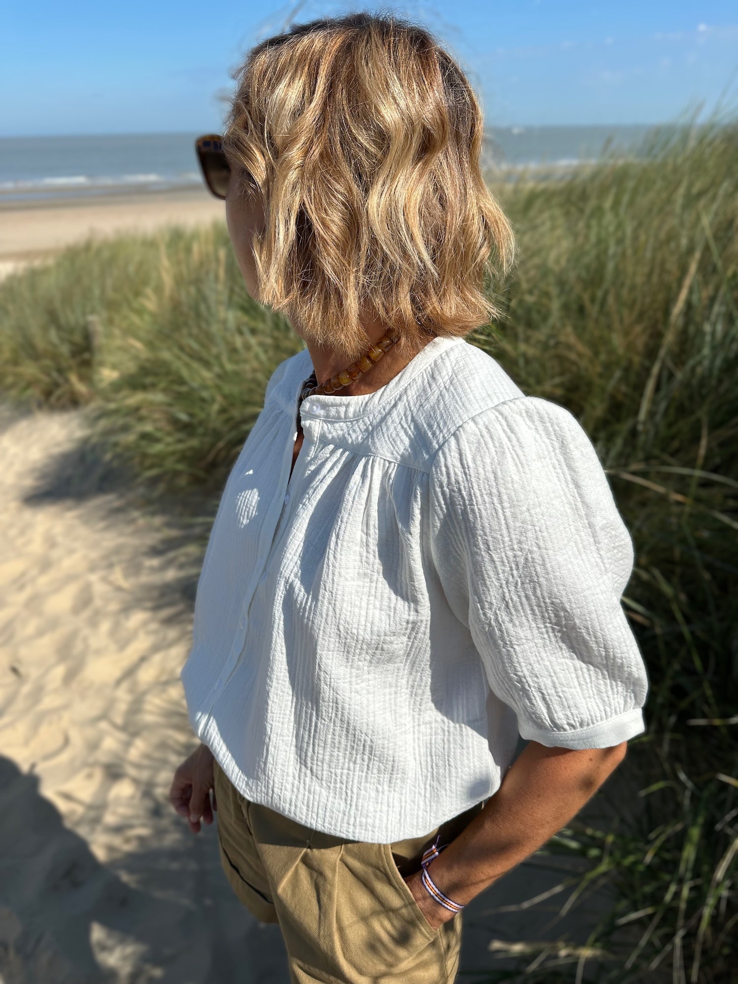 Blouse Ambrine blanc cassé (disponible taille 2, 3 et 4)