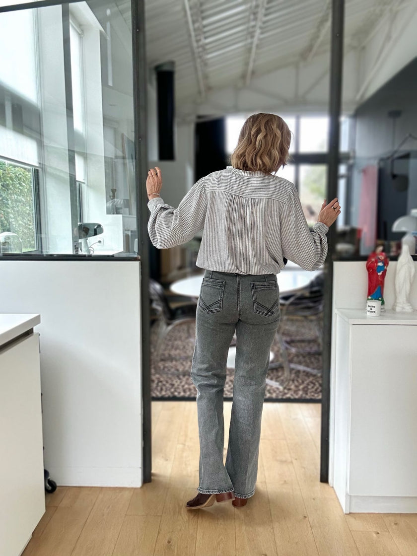 Blouse Ambrine rayures grises